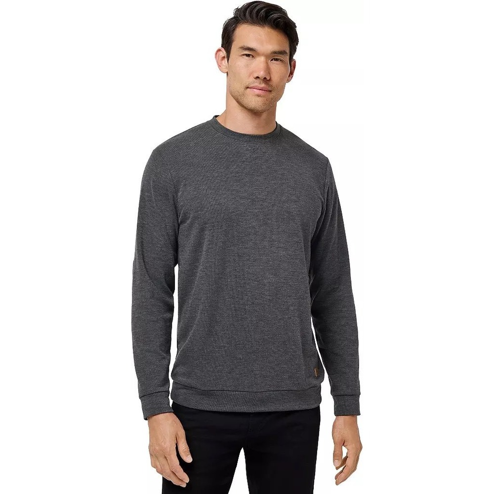 NWT TravisMathew Cloud Waffle Crew Sweatshirt Charcoal Heather Mens M